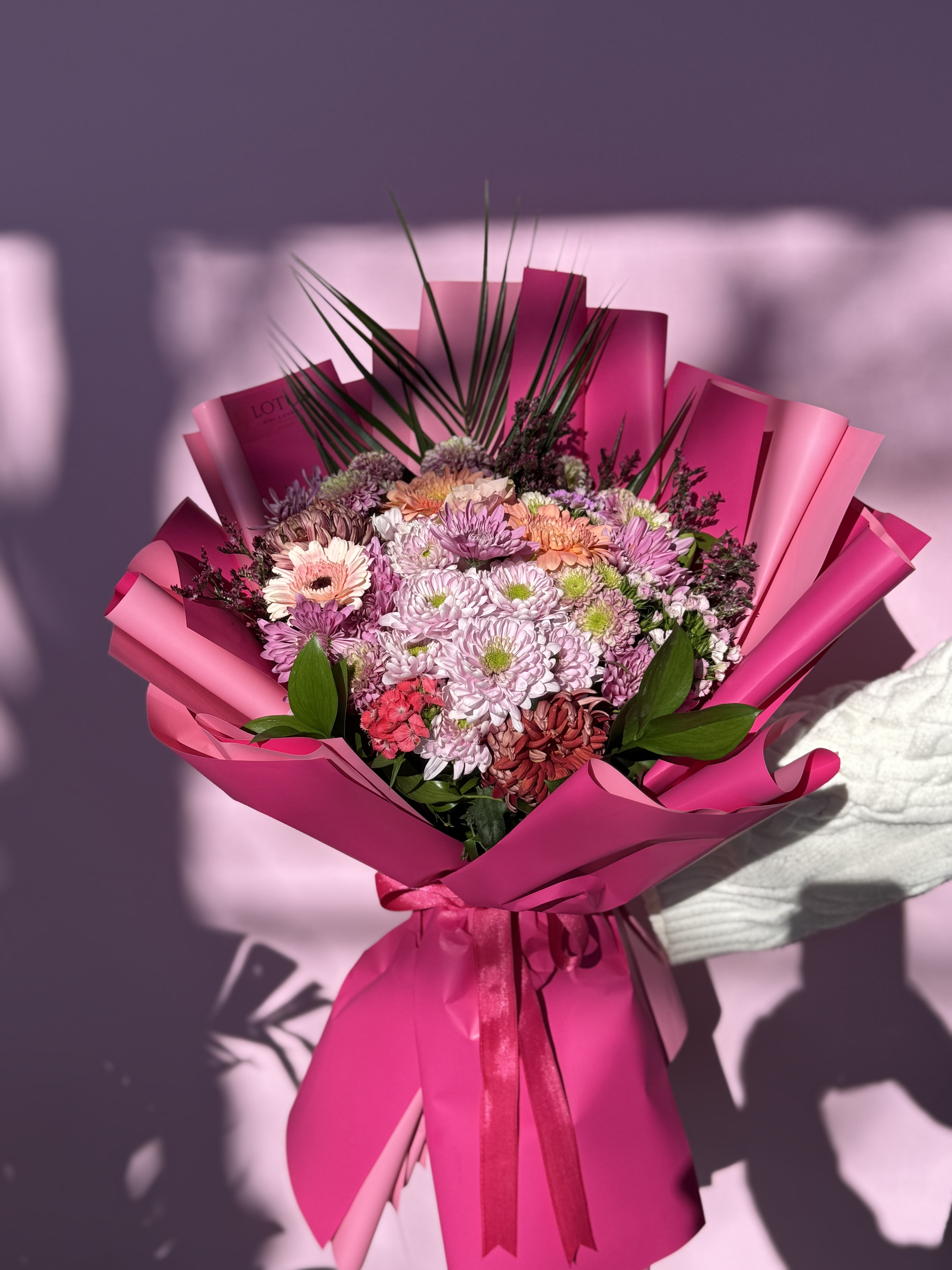 Karışık pembe ton buket