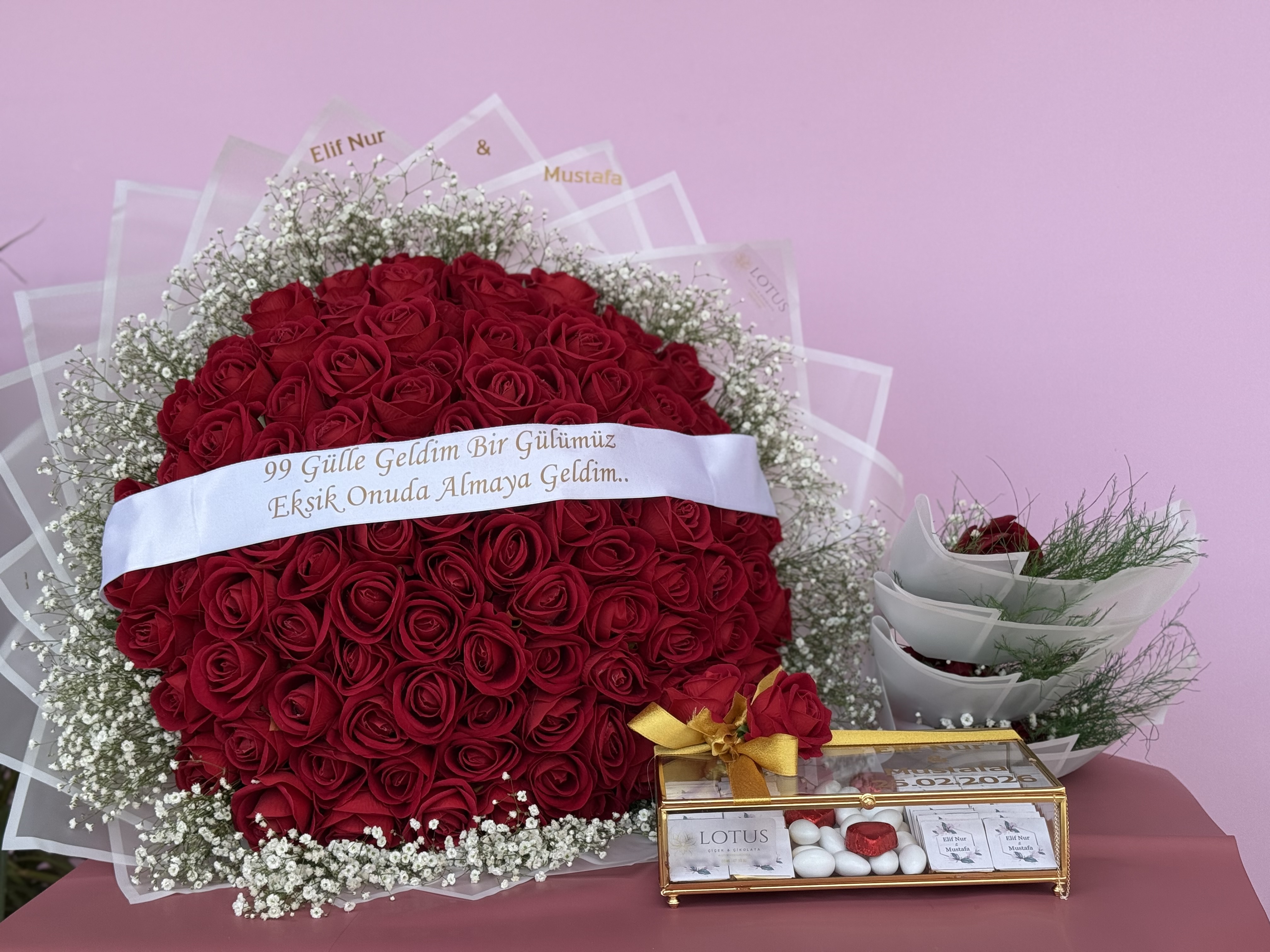 99 kadife gül kız isteme setimiz