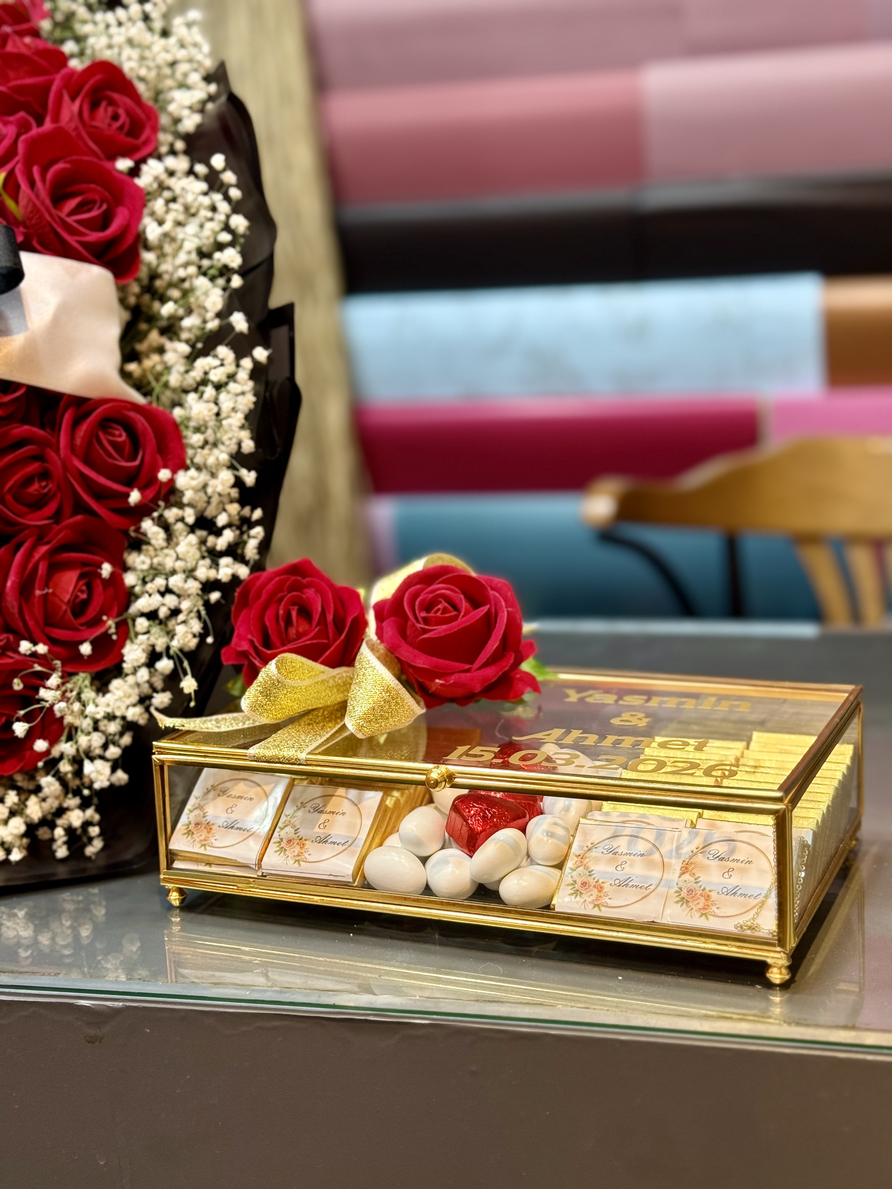 99 kadife kırmızı kız isteme setimiz herşey dahil