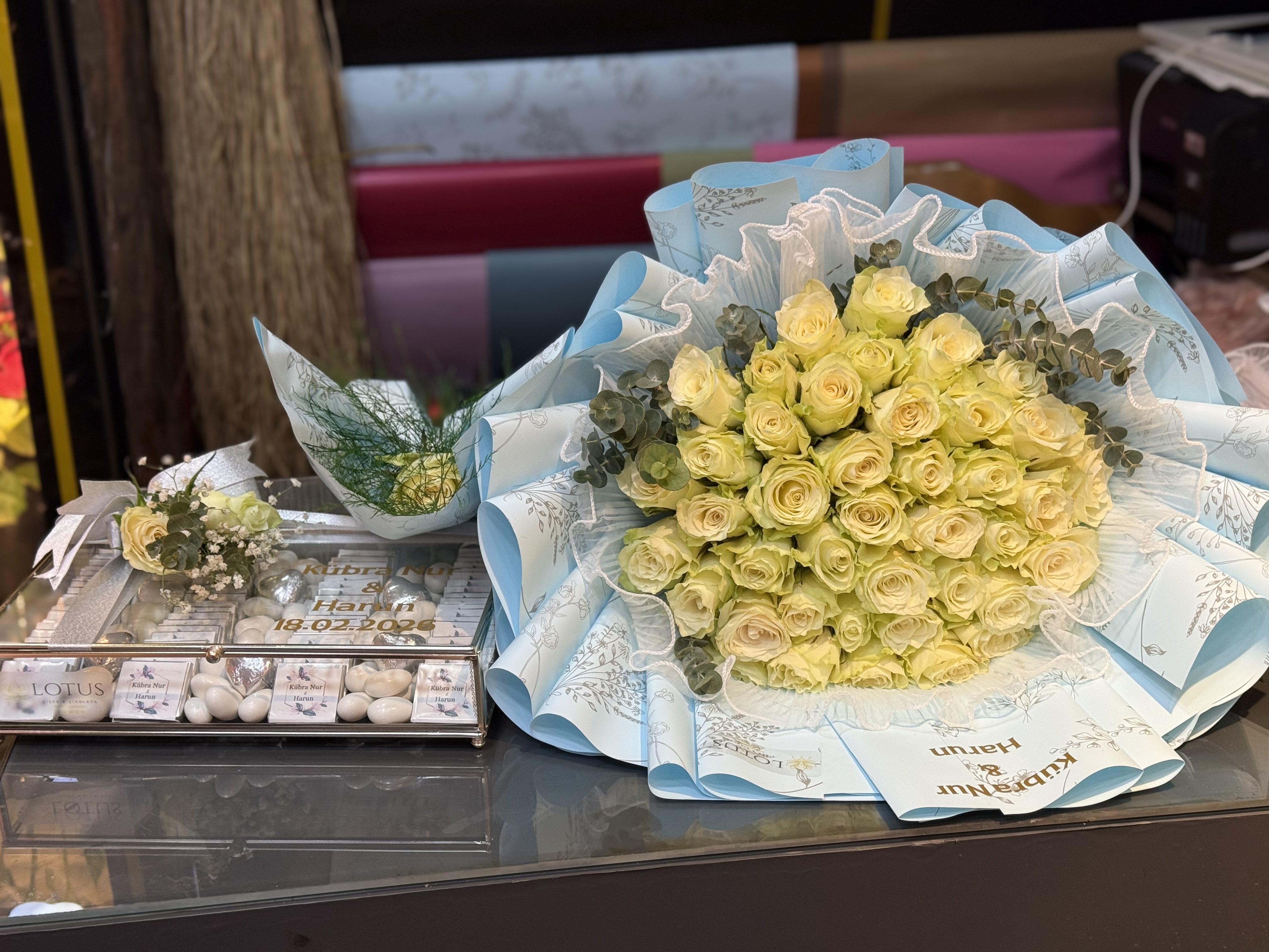 41 beyaz ithal canlı kız isteme seti