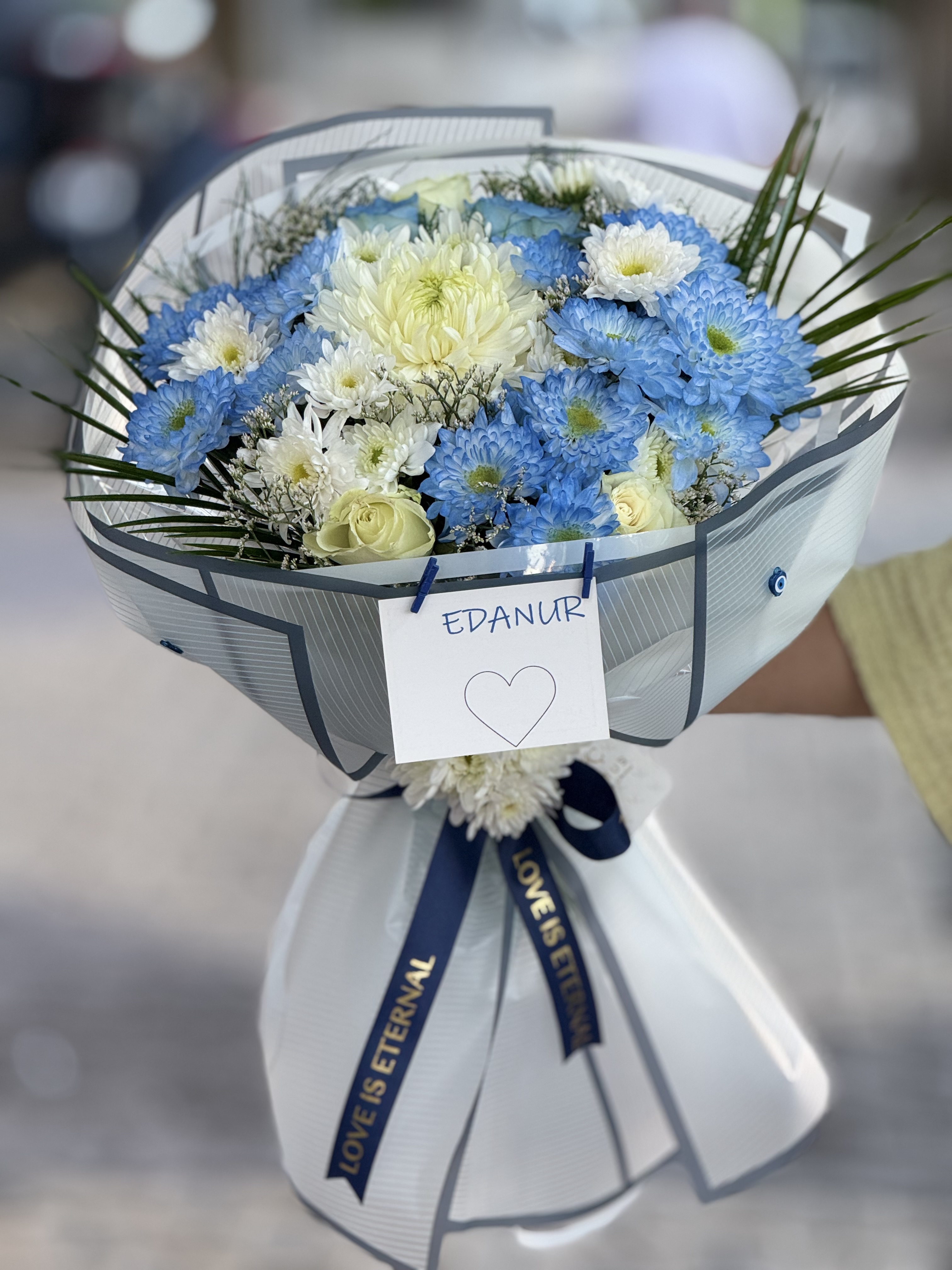 Blue white