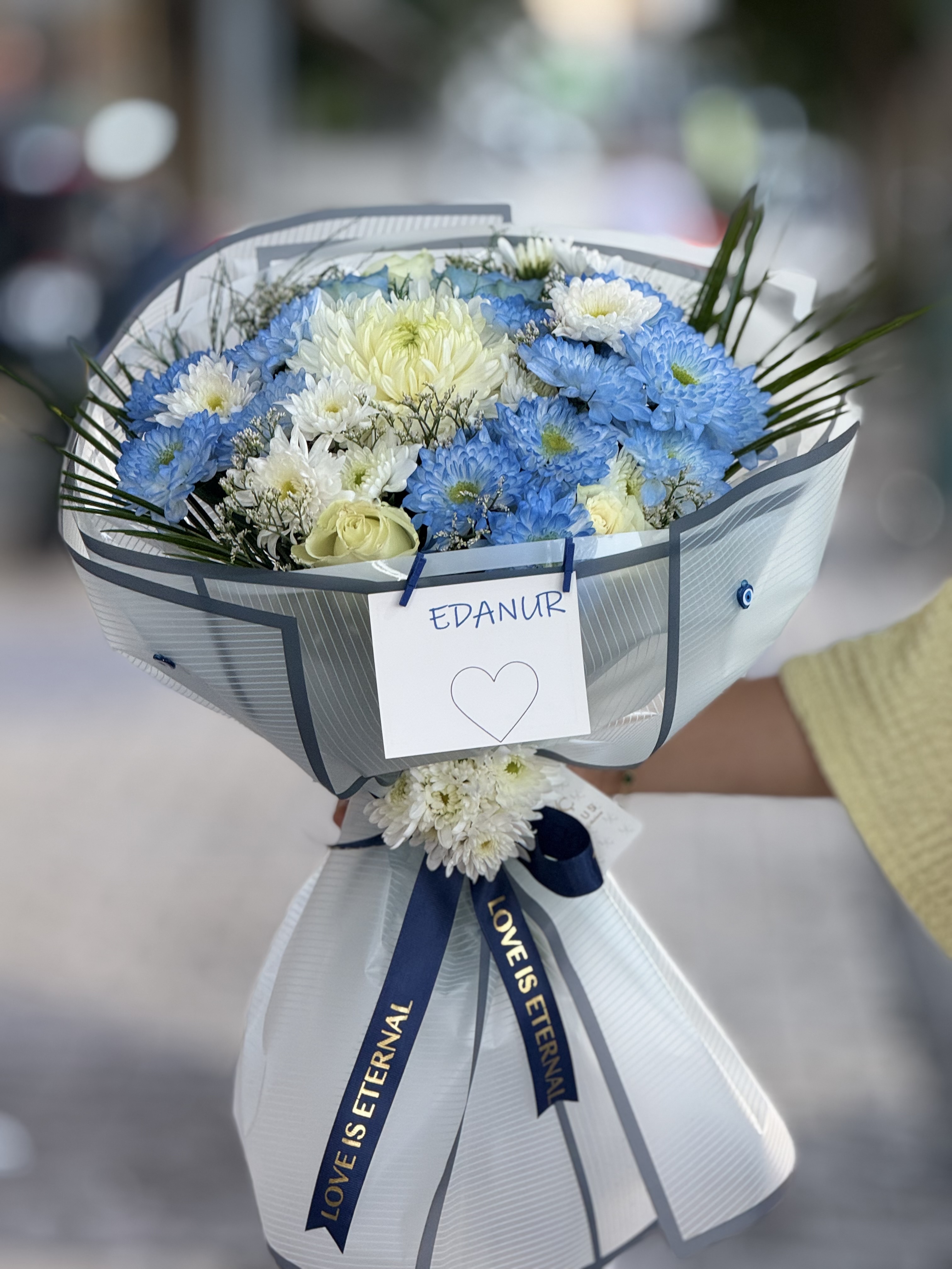 Blue white