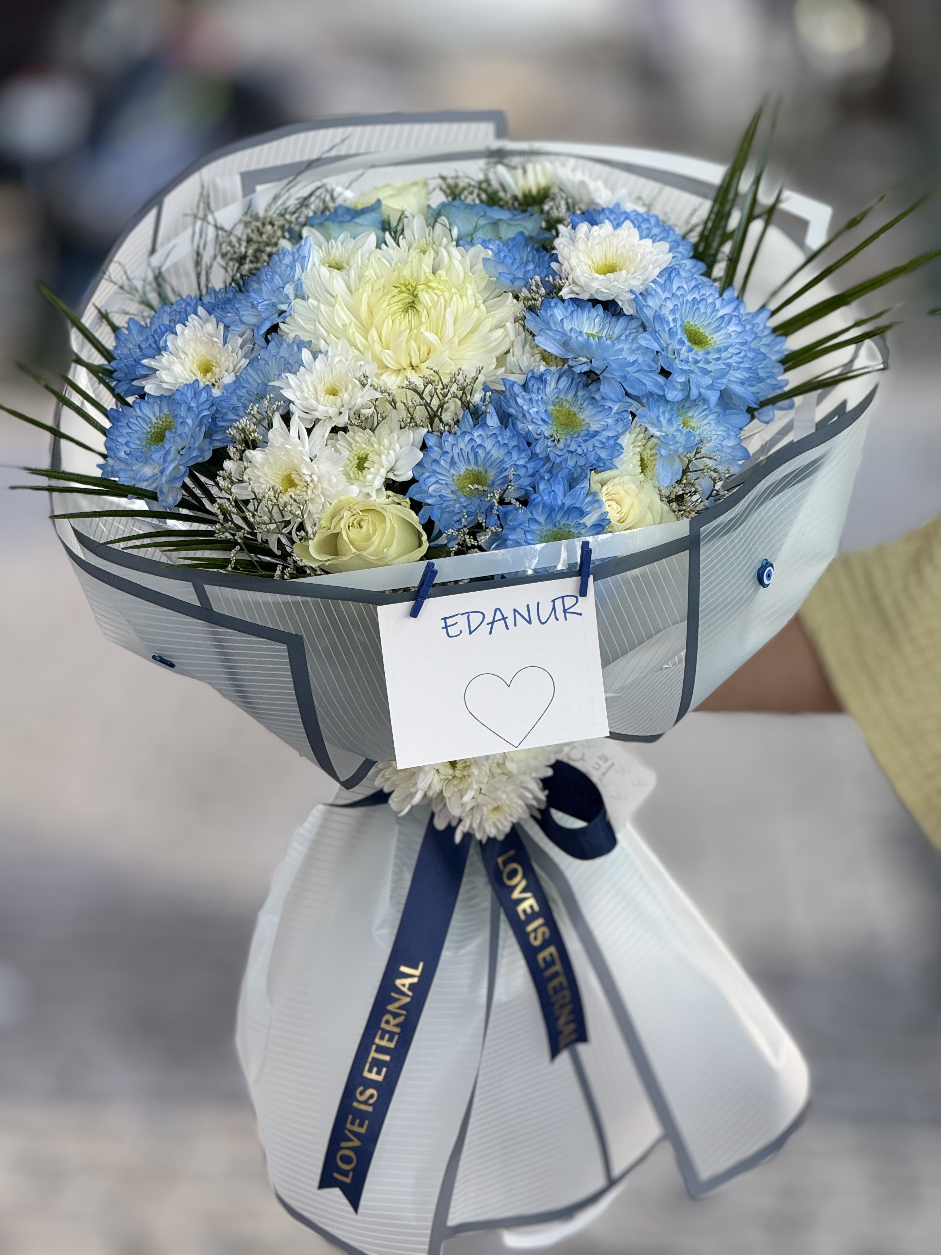 Blue white