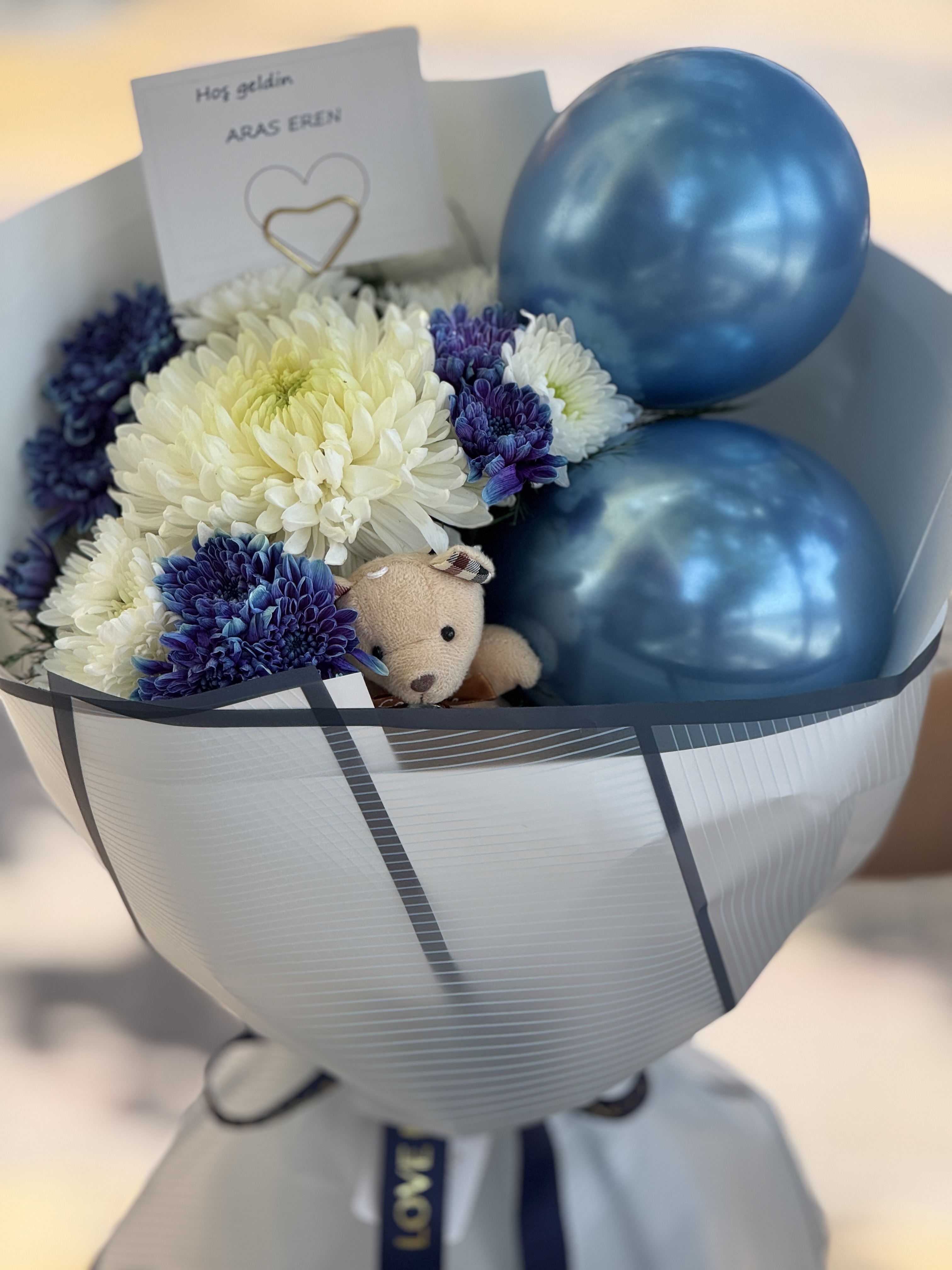 Baby boy bouquet