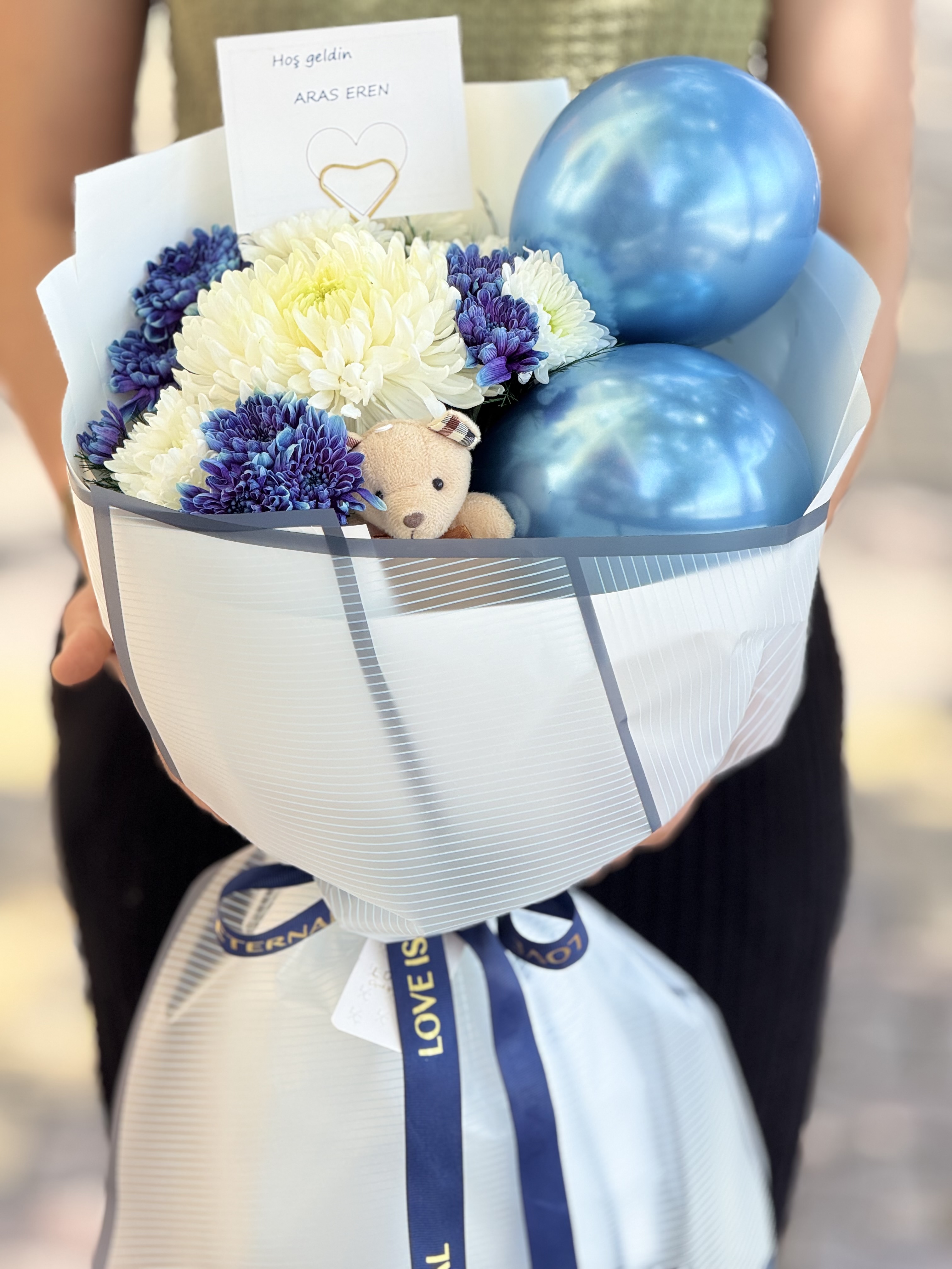 Baby boy bouquet